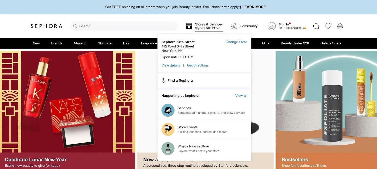 Omnichannel marketing example: Sephora