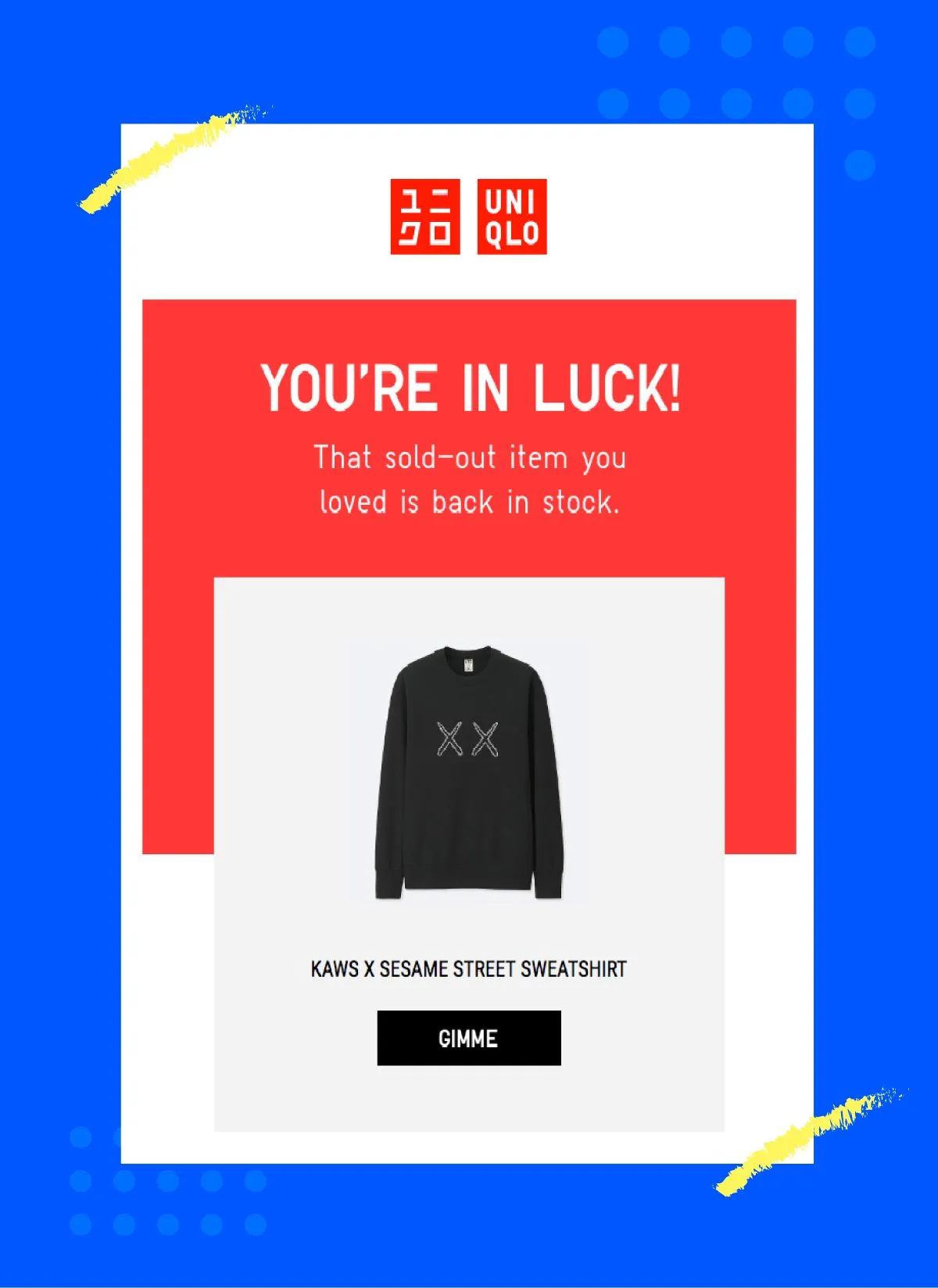 back in stock email example 7