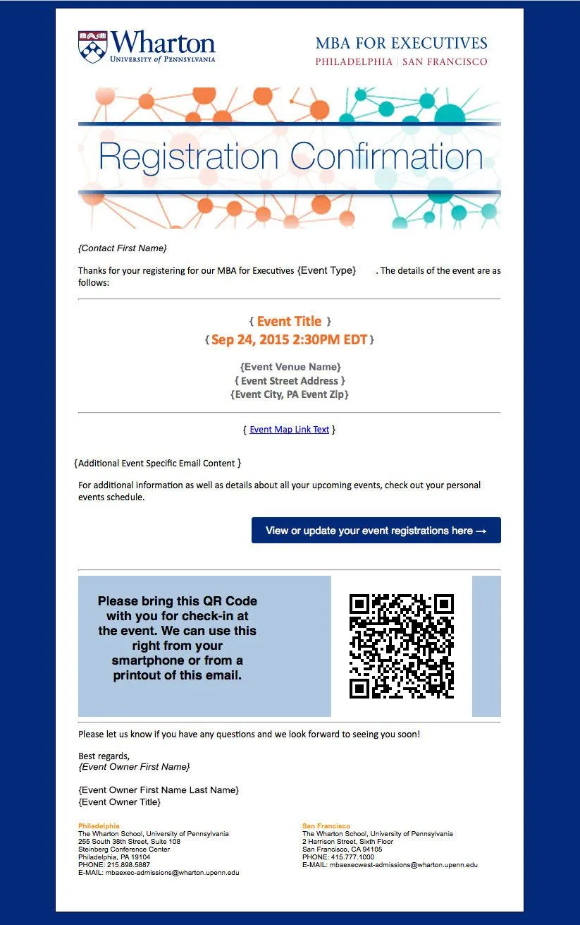Event reminder email example # 7