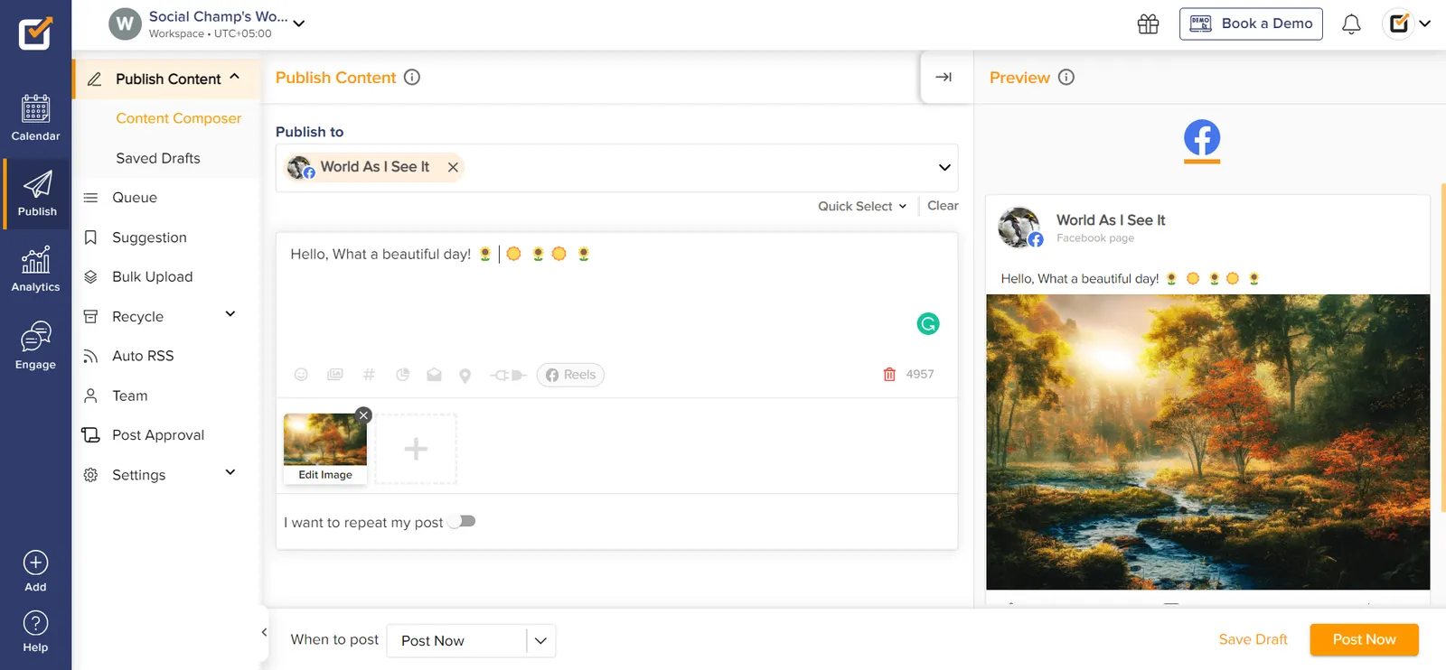Social Champ's Dashboard