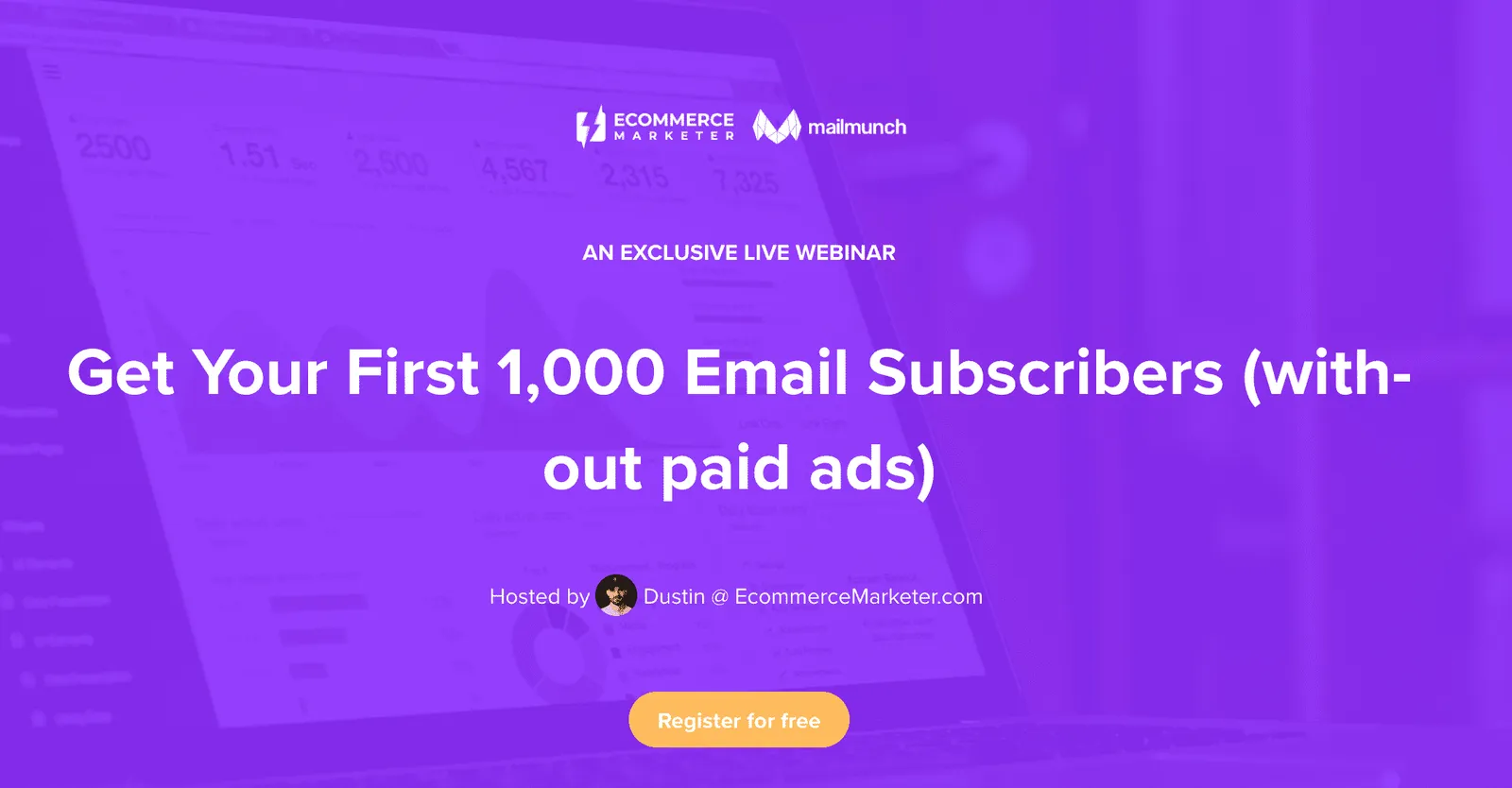 attention grabbing landing page