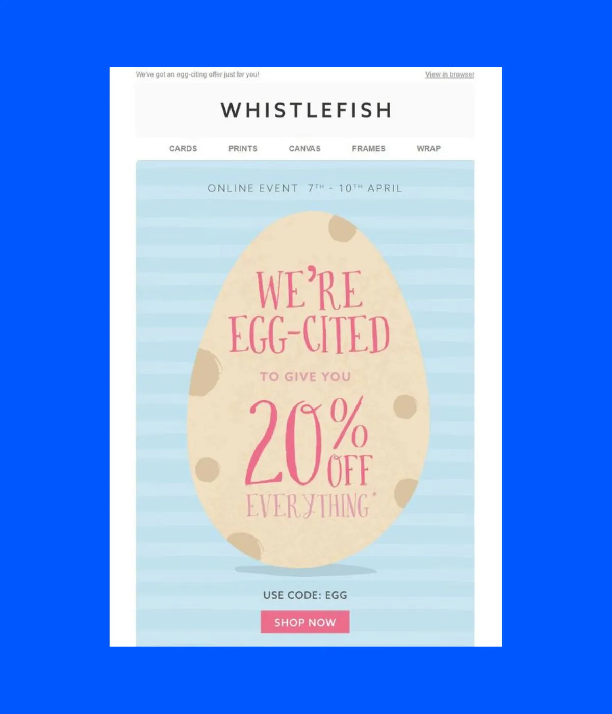 Whistlefish offer email