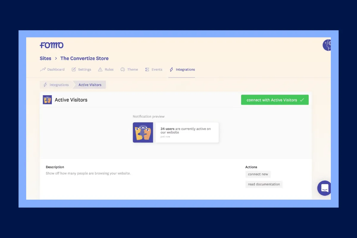 Focus on conversion with Fomo