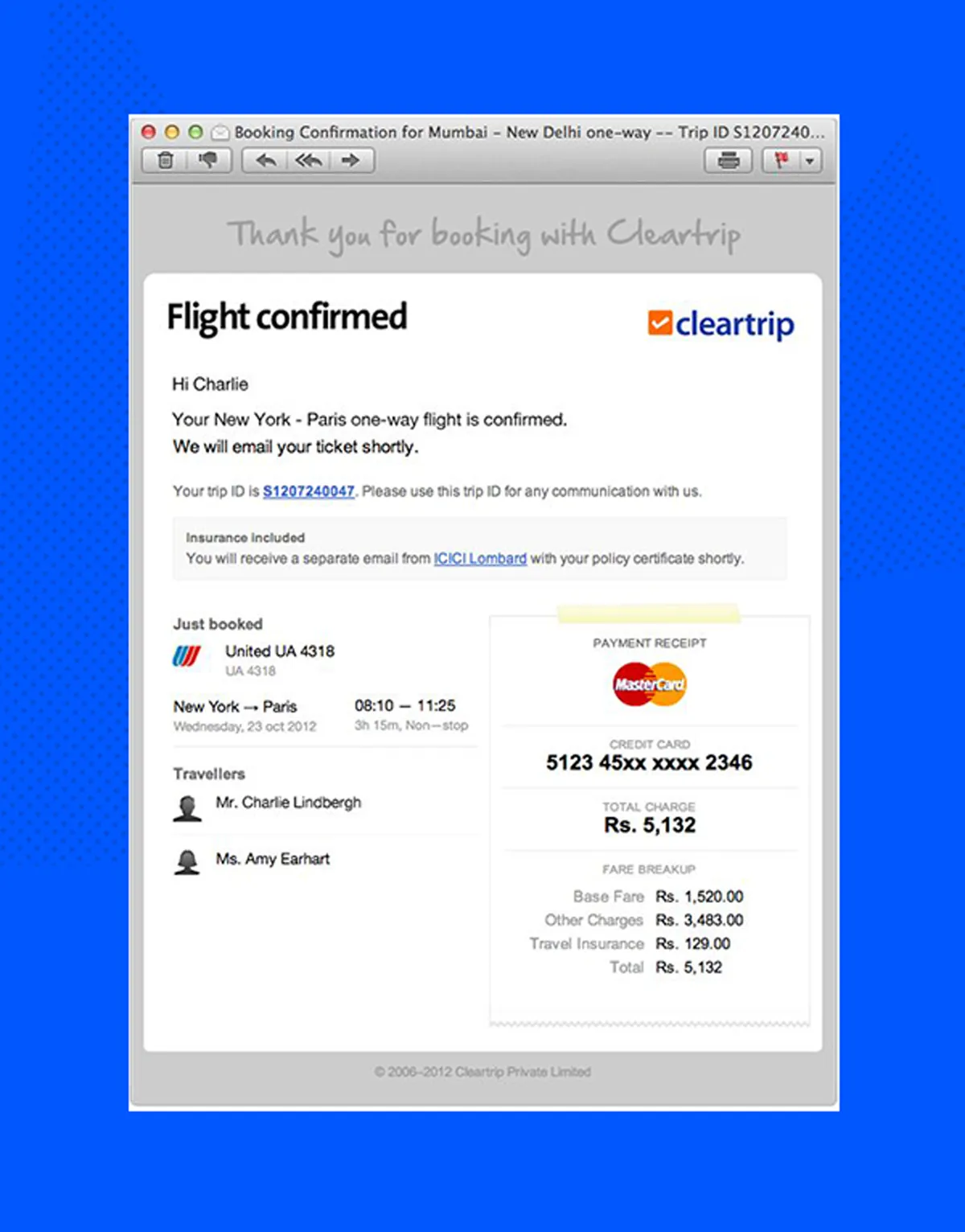 flight confirmation