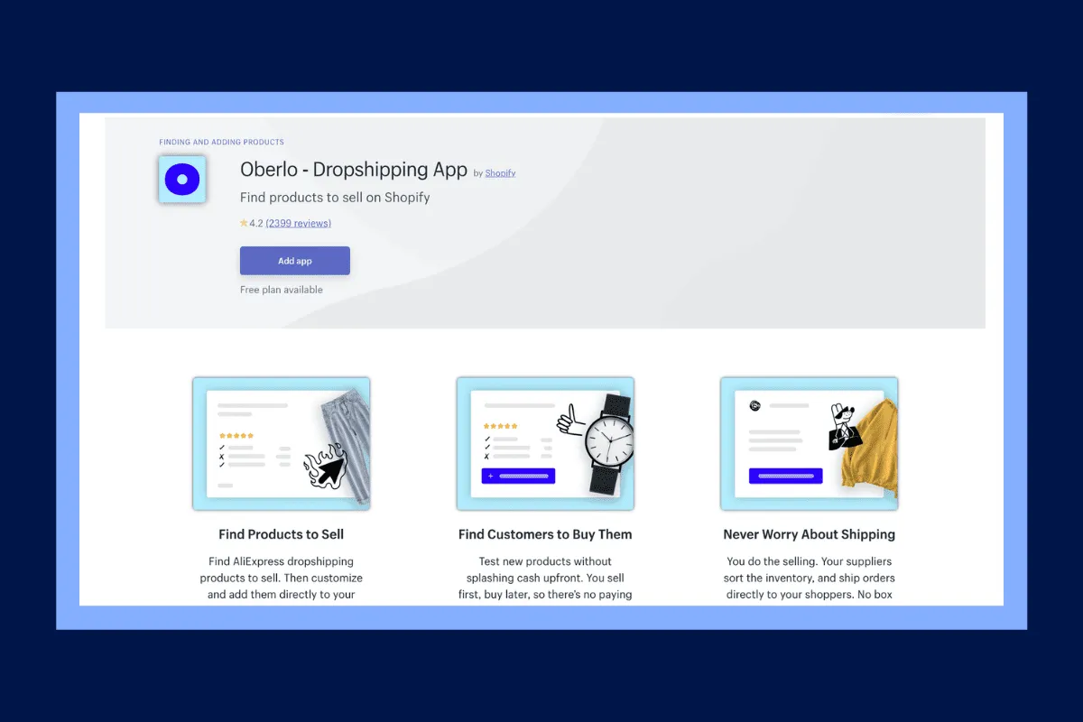 Use Oberlo for dropshipping