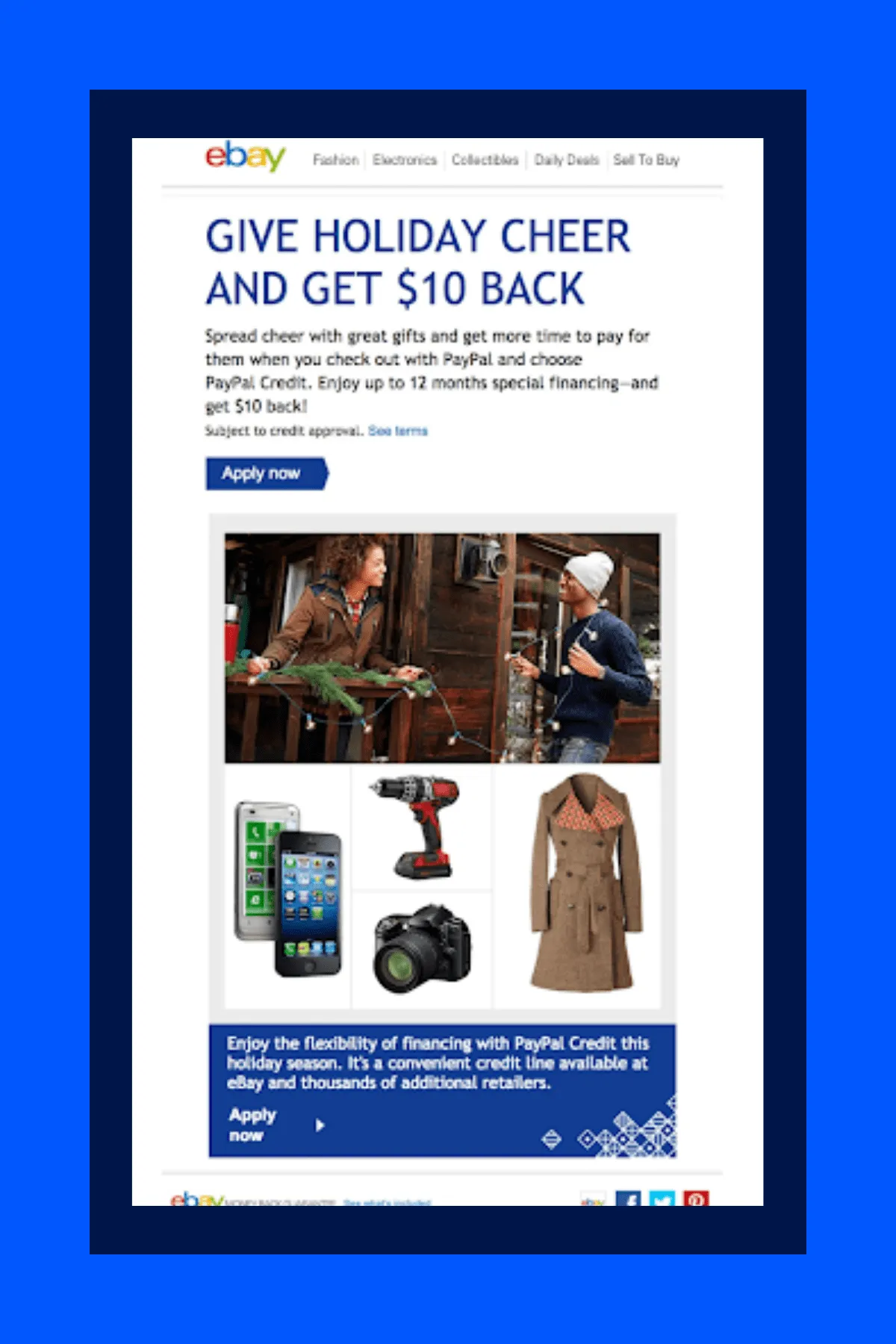 eBay promotional email
