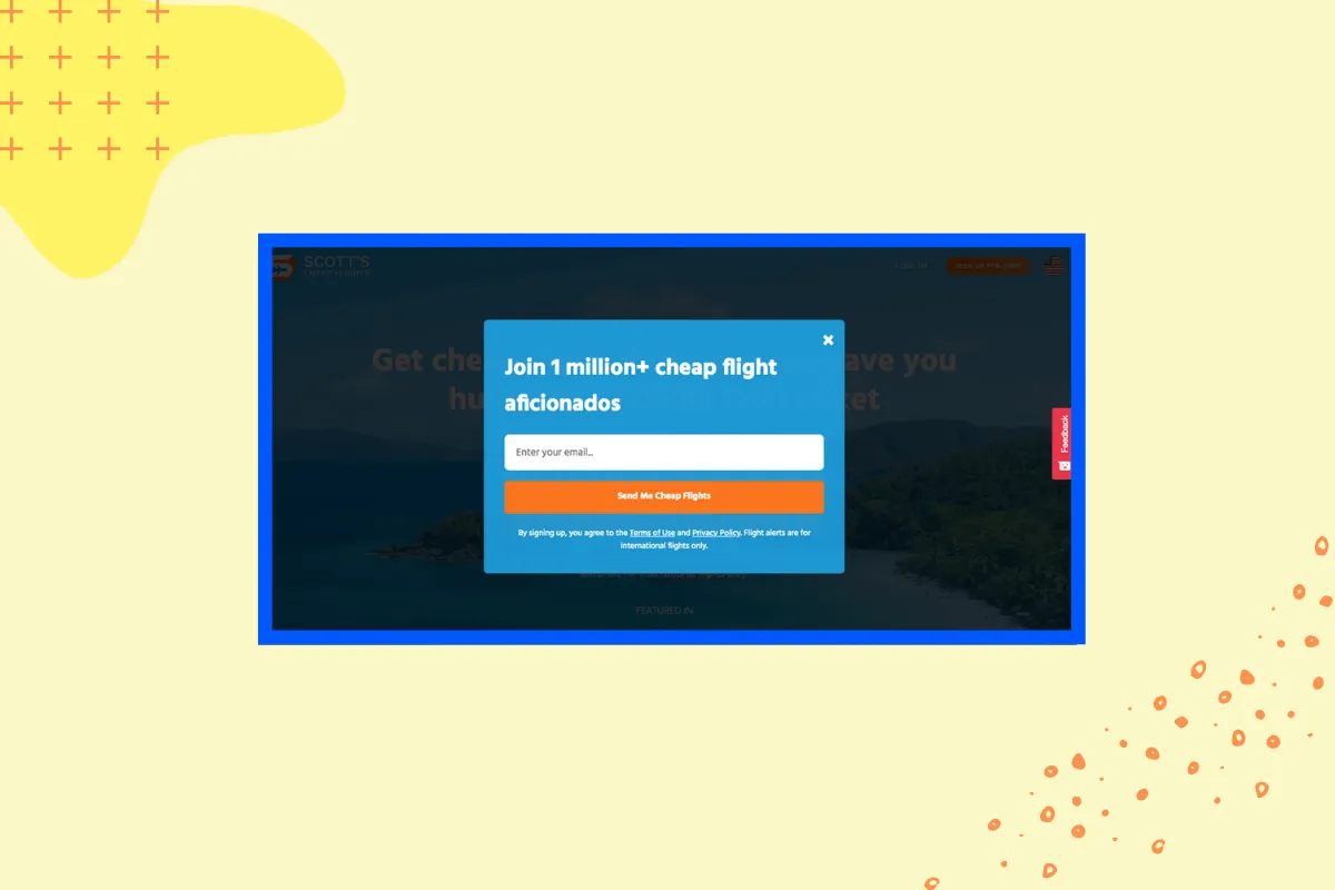 Social proof popup example
