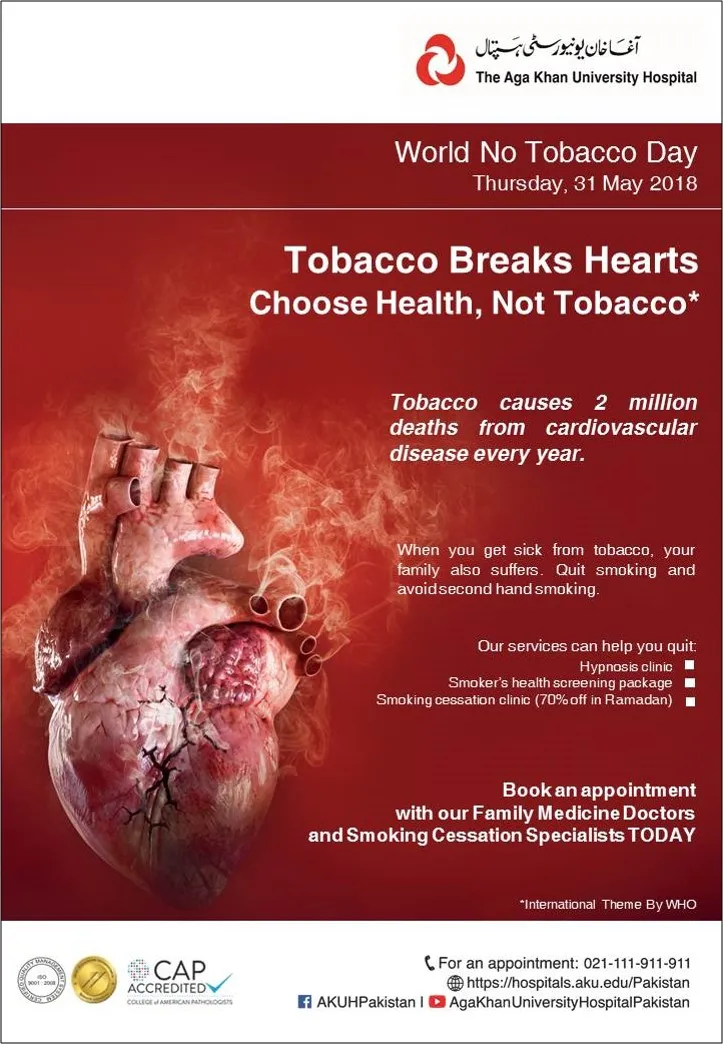 May newsletter idea: World No Tobacco Day