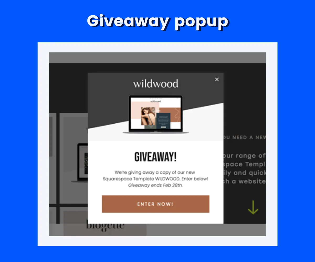 giveaway popup