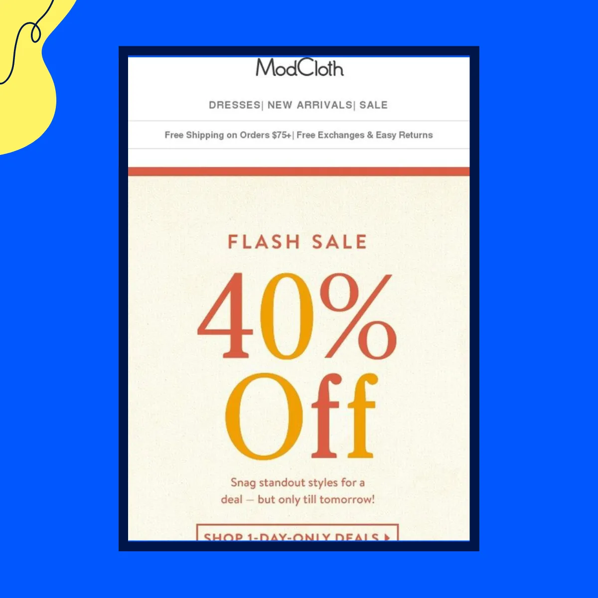 Flash Sale Examples: Mod Cloth