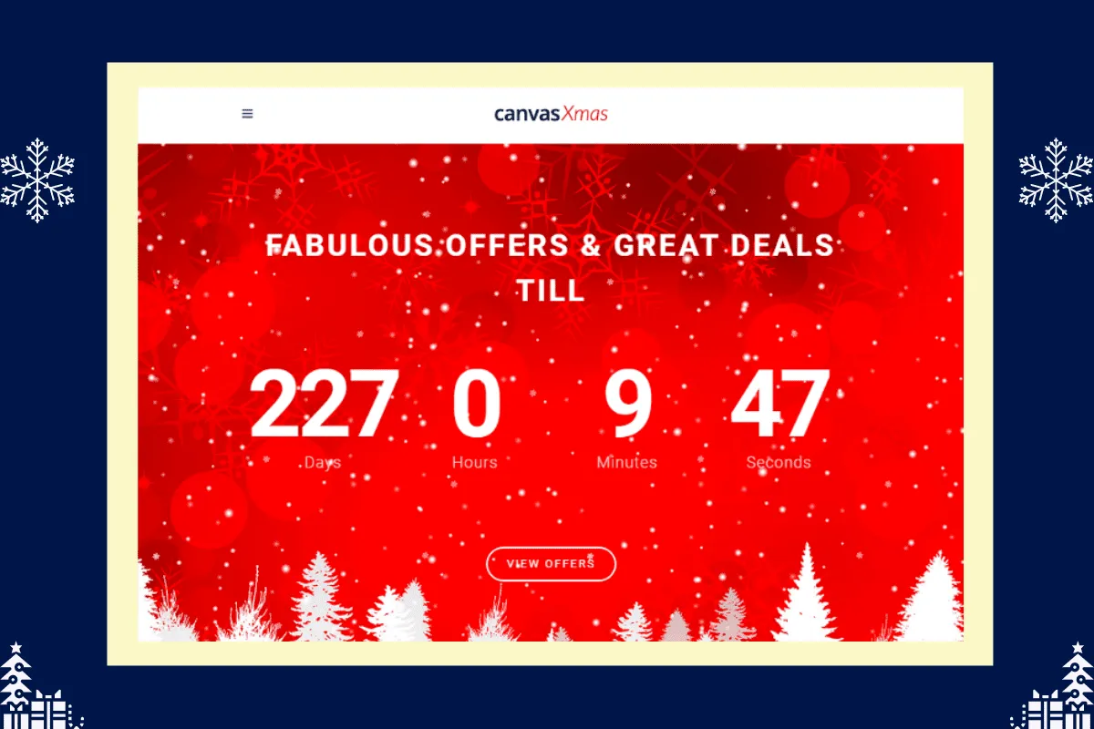 Landing page example to lure customers