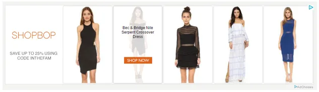 An example of a highly effective retargeting campaign, where a discount is used to reignite the interest of the buyer