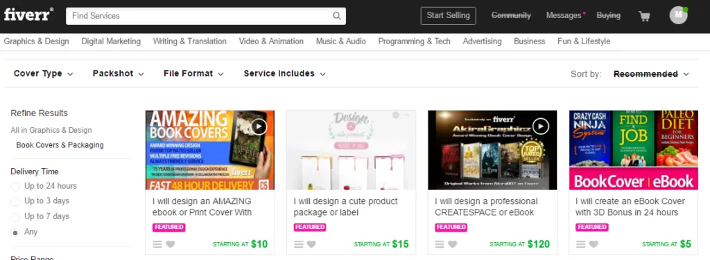 Fiverr ebook design
