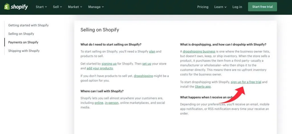 Call to action on Shopify FAQ page