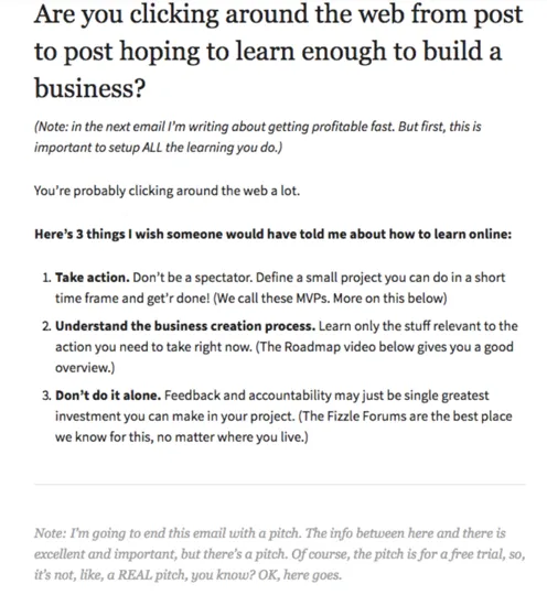 fizzle newsletter