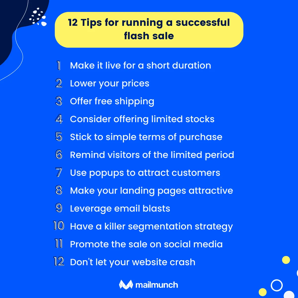 12 Tips for running a successful flash sale