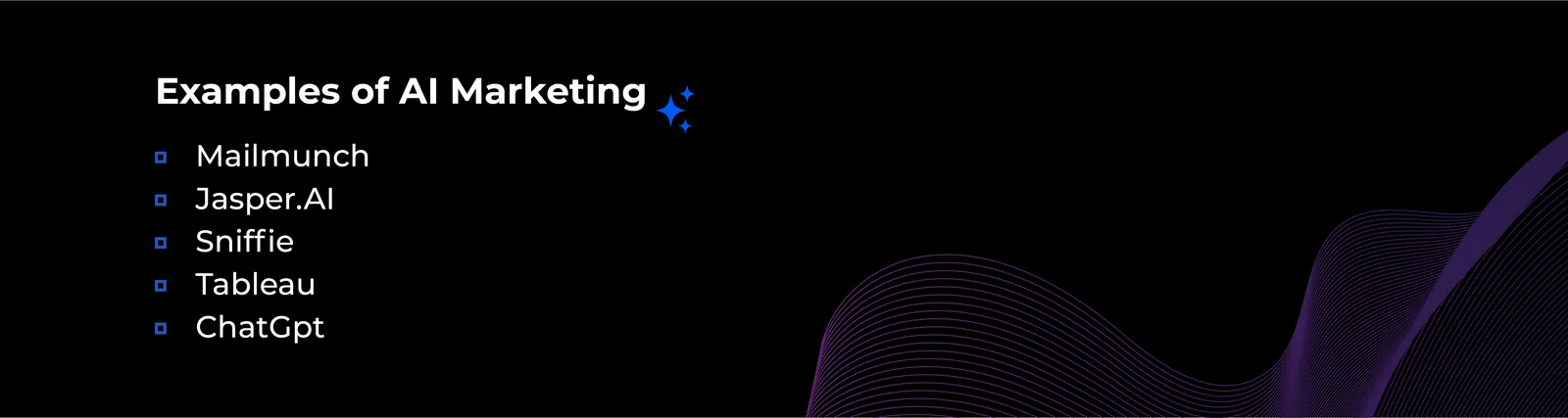 Infographic: Examples of AI marketing