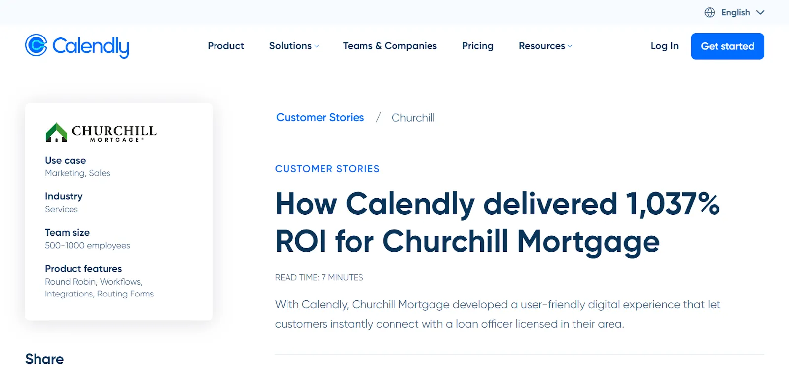 AIDA Model Desire stage example: Calendly